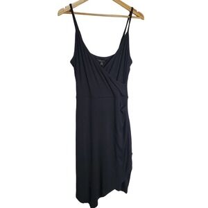 Goldray Dress Womens Small Black Faux Wrap Soft Spaghetti Straps V-Neck Short